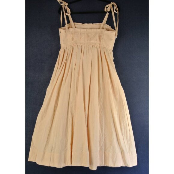 NEW Ulla Johnson Women's Tan and Pink Midi Dress SIZE 8   #2718 - Picture 7 of 10